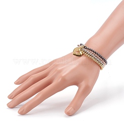 Perles en laiton stretch bracelets&nbsp;BJEW-JB05952-01