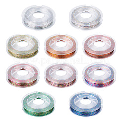 10 Rolle 10 Farben 3-lagige runde Metallic-Kordel-Sets&nbsp;MCOR-TAC001-02