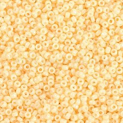 MIYUKIラウンドロカイユビーズ  日本製シードビーズ  （rr3325)不透明モカシン  15/0  1.5mm  穴：0.7mm  約5555PCS /ボトル  10 G /ボトル&nbsp;SEED-JP0010-RR3325