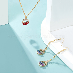 16 шт. 8-х цветные граненые прозрачные стеклянные подвески&nbsp;GLAA-PH0001-30