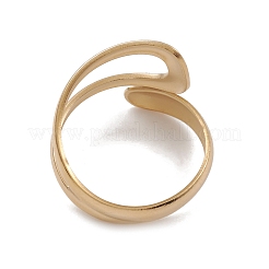 Ионное покрытие (ip) 304 нержавеющая сталь проволочный узел открытые манжеты кольца для женщин RJEW-G285-34G