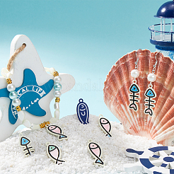 24шт 4 цвета сплава эмалевые подвески&nbsp;FIND-SC0012-04