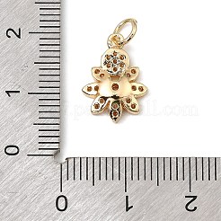 Breloques en laiton avec zircone cubique de micro pave&nbsp;KK-C133-03C-G