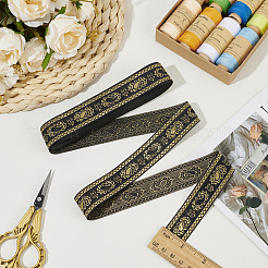 Жаккардовая цветочная лента из полиэстера OCOR-WH0082-251