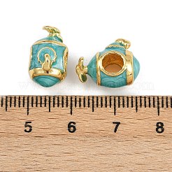 Латунные европейские эмалевые бусины KK-D421-09G