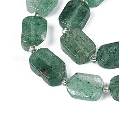 Природный зеленый бисер пряди клубники кварца&nbsp;G-C098-A36-01