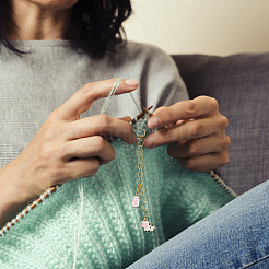 DIY Strickwerkzeug-Sets mit Rindermotiv&nbsp;HJEW-HS00021