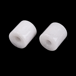 Natürliche weiße jade europäische perlen&nbsp;G-P520-05W