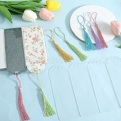 Kits de création de marque-pages DIY avec décorations en acrylique transparent et pompons en polyester&nbsp;DIY-SP0001-92B