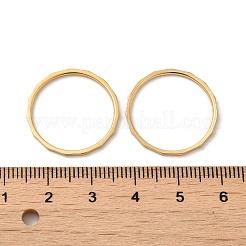 イオンプレーティング（IP）304ステンレススチール指輪  ゴールドカラー  usサイズ9（18.9mm）&nbsp;RJEW-I101-02D-G