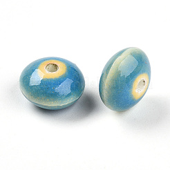 Фарфоровые бусины ручной работы PORC-Q174-12x7mm-3-01