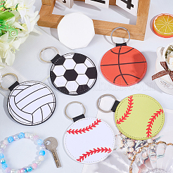 5 шт. 5 стиля брелок из искусственной кожи в спортивном стиле&nbsp;KEYC-CL0001-31