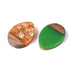 Подвески из непрозрачной смолы и орехового дерева RESI-T060-03M