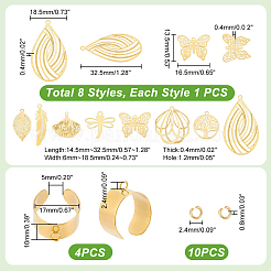 Набор для изготовления подвесок-открытого кольца своими руками на весеннюю тематику DIY-UN0004-61