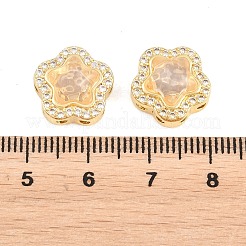 Perles de zircone cubique claires en laiton&nbsp;KK-B186-01G-02