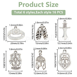 96шт. подвеска из сплава в 16 стилях FIND-GO0001-90