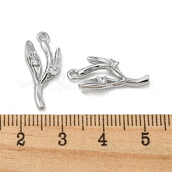 Кулон из латуни с прозрачным кубическим цирконием&nbsp;KK-H460-22P