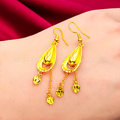 Серьги-подвески из сплава и латуни в форме капли с сердцем FS-WGF4F4A-01