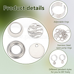 Набор для самостоятельного изготовления плоских круглых подвесок-манжет DIY-DR0001-22P