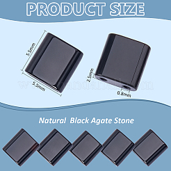 100 perlina di onice nero naturale tinta e riscaldata&nbsp;G-NB0005-95B