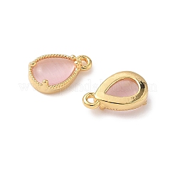 Pendentifs en laiton et zircone cubique taillée en glace pilée&nbsp;KK-D024-26B-G
