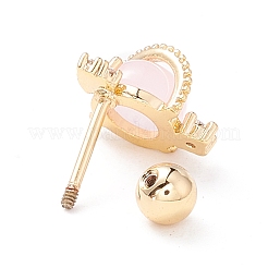 Planet Cat Eye Ohrstecker für Damen&nbsp;LS-EJEW-A065-02G