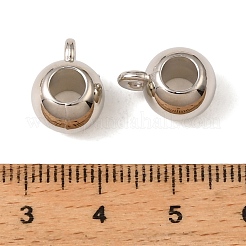 Ccb プラスチック チューブ ベイル  ラウンド  プラチナ  13.5x8x10mm  穴：1.6mm  内径：4.8mm&nbsp;CCB-C002-01B-P
