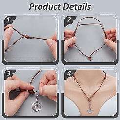 Корейский вощеный полиэфирный шнур ожерелье&nbsp;NJEW-WR00001