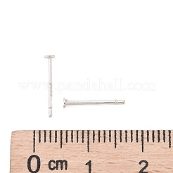 925スターリングシルバー製スタッドピアスパーツ  スタンプ925個付きイヤリングポスト  銀  11.5mm  トレイ：2mm  ピン：0.8mm&nbsp;X-STER-K167-045A-S