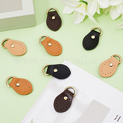 8 шт. 4-х цветные головки молний из коровьей кожи&nbsp;PURS-CL0001-01B