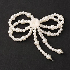 Handgefertigte Nachahmung Perlen Bowknot Ornament Zubehör&nbsp;DIY-WH0304-365