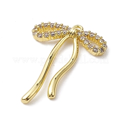 Ciondoli in ottone con placcatura a cremagliera con micro pavé di zirconi chiari&nbsp;LS-KK-H463-12G