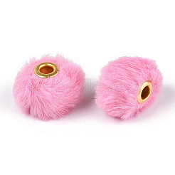 Европейские бусины с имитацией кроличьей шерсти FIND-WH0126-574A-09
