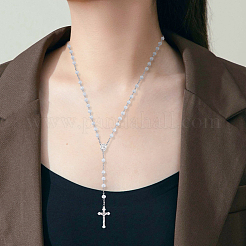 2 шт. граненые рондельные четки из прозрачного стекла&nbsp;NJEW-GO0001-12