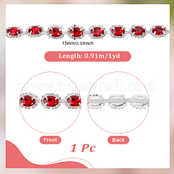 1 ярд латунных цепочек со стеклянными стразами KK-NB0003-96A