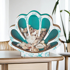 Muschelförmige Schmuckvitrinen aus Holz mit sichtbarem Fenster&nbsp;ODIS-SP0001-14A