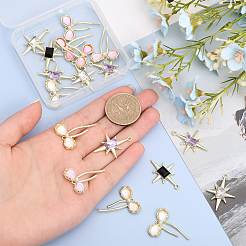 24 шт. 6 стиля подвески из сплава смолы и подвески из сплава стекла&nbsp;FIND-CA0007-40