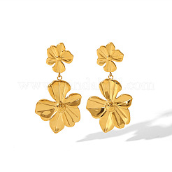 Модные серьги-гвоздики с цветком из нержавеющей стали 304&nbsp;VY5463