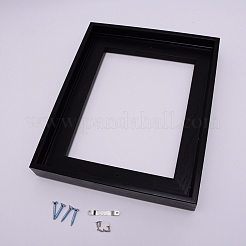 鉄は額縁を飾る  長方形  ブラック  37.6x29.9cm  穴：3mm&nbsp;DIY-WH0199-39B-01