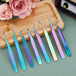 8 шт. 8 стиля 430 нержавеющая сталь пинцет-зажим для ресниц TOOL-FH0001-57