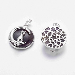 Кулоны с котенком из аметиста&nbsp;G-J386-B02