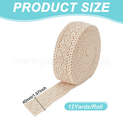 12 ярд хлопковых кружевных лент в форме ромбов DIY-WH0580-03