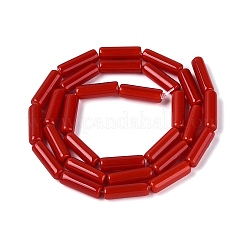 Chapelets de perles en verre opaque de couleur unie&nbsp;GLAA-N070-01A-CM