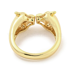 Латунные микро проложить манжеты кольца кубического циркония&nbsp;RJEW-I103-009G