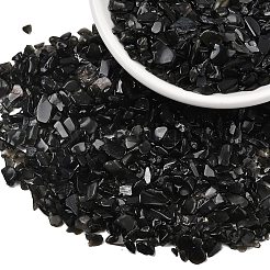 Природные обсидиана бисер чип&nbsp;G-L453-08