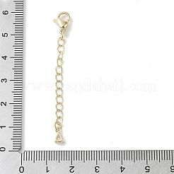 Удлинитель цепи из прозрачного кубического циркония из латуни с микропаве&nbsp;KK-G491-52C-G