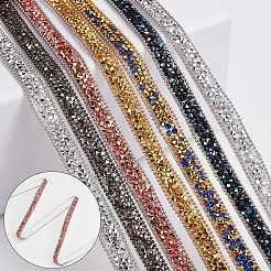 5 ярд самоклеящейся смоляной ленты со стразами&nbsp;DIY-SP0002-49F