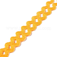 ウェーブベンディングフリンジトリム  ミシンリボン  布ドレスDIY作りに飾る  きいろ  1/4インチ〜3/8インチ（5~8.5mm）  1m/連について&nbsp;OCOR-WH0057-13T