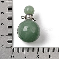 Pendentifs de bouteille de parfum d'aventurine verte naturelle&nbsp;GG-CBA7610-02P-08