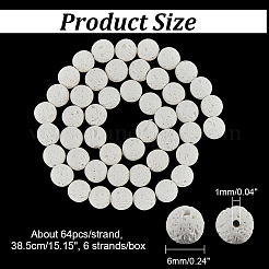 6 нить бусины из натурального вулканического камня G-NB0004-04